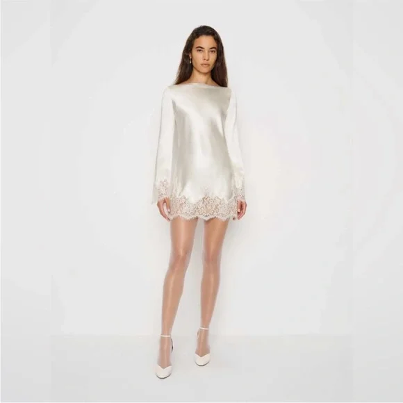 Reformation Blanche Silk Dress IvoryBridal Silk